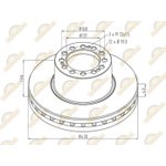 160050074, Диск тормозной SAF SKRB9022K01 (SN7) (430х45х130мм) (1шт.) SONDER