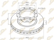 160050088, Диск тормозной 430*45*131*230*235 n10*16*1.5 Scania/Neoplan/ Evobus/Bova (о.н.B221412)