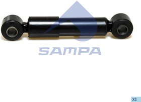 Фото 1/2 030.307-01, Амортизатор VOLVO FH12 кабины задний горизонтальный (233/264 20х45 20х45 О/О) SAMPA