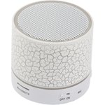 Bluetooth колонка LP-S08 MicroSD, USB, AUX, Радио, LED подсветка, белая