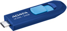 Фото 1/2 Флеш Диск A-DATA 64GB  ACHO-UC300-64G-RNB/BU  UC300, USB 3.2/TypeC, синий/голубой