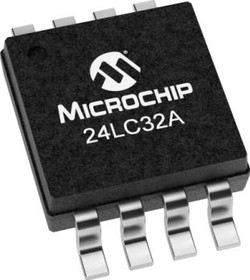 24LC32A-I/MS, EEPROM Serial-I2C 32K-bit 4K x 8 3.3V/5V 8-Pin MSOP Tube