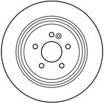 DF4196, Диск торм.зад.MERCEDES W163 ML230-ML500, ML55AMG 98-05