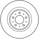 DF4233, Диск тормозной передн VOLVO: C70 кабрио 98-05, C70 купе 97-02 ...