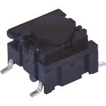 5GSH935+1SS09-08.0, IP67 Black Cap Tactile Switch, SPST 50 mA @ 24 V dc