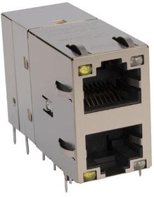 G23-21YR-010, Modular Connectors / Ethernet Connectors MAGJACK 2x1 10G nPoE ICM w/ LED