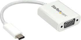 Фото 1/6 CDP2VGAW, USB C to VGA Adapter, USB 3.1, 1 Supported Display(s) - 1920 x 1200