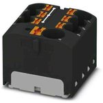 Distribution block, push-in connection, 0.2-6.0 mm², 7 pole, 32 A, 6 kV, black ...