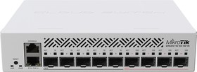 Фото 1/3 MikroTik Cloud Router Switch CRS310-1G-5S-4S+IN with 800 MHz CPU, 256 MB RAM, 4xSFP+, 5xSFP cages, 1xGBit LAN port, RouterOS L5, desktop cas
