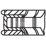 00124N0, Кольца поршневые 1шт MB W168 1.4/1.6 M166 =80 1,2x1,75x3 std 97