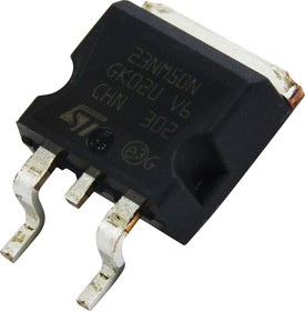 Фото 1/3 STB23NM50N, Mosfet MDmesh II, N-канал, 500 В, 0.162 Ом, 17 А, D2PAK, транзистор