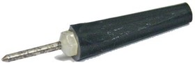 Клемма вилка, 1,6x12, серебро, на кабель, черная, 1P