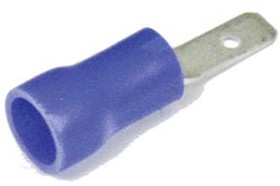 Фото 1/2 Клемма ножевая под обжим кабеля 1~2.5мм2, синяя; №1341 B клемма штек 2,8x0,8x 9\\1,0~2,5S\ \обж\син\