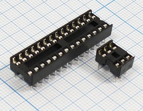 Панель для микросхем DIP, 18 контактов, шаг 2.54 мм, узкая, SCS-18P; №86 пан DIP \18HP 2,54\узк\\SCS-18P