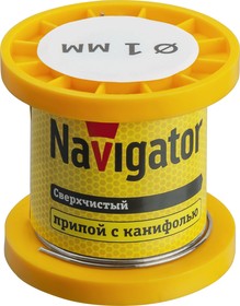 Фото 1/3 Припой Navigator 93 079 NEM-Pos02-63K-1-K50 (ПОС-63, катушка, 1 мм, 50 гр)