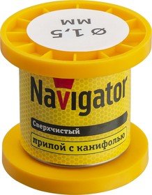 Фото 1/3 Припой Navigator 93 080 NEM-Pos02-63K-1.5-K50 (ПОС-63, катушка, 1.5 мм, 50 гр)