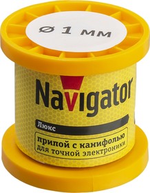 Фото 1/3 Припой Navigator 93 082 NEM-Pos02-61K-1-K100 (ПОС-61, катушка, 1 мм, 100 гр)