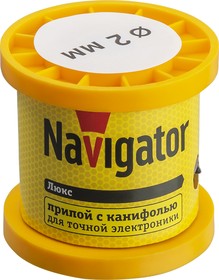 Фото 1/3 Припой Navigator 93 084 NEM-Pos02-61K-2-K100 (ПОС-61, катушка, 2 мм, 100 гр)