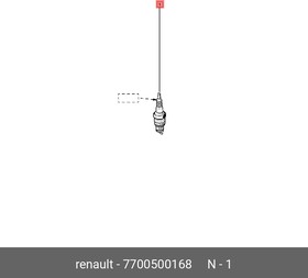 Фото 1/2 7700500168, Свеча зажигания RENAULT: 1.2-1.6i два боковых электрода (типа Z14)