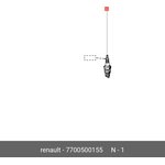 7700500155, Свеча зажигания RENAULT: CLIO II, ESPACE III, MEGANE I/II ...