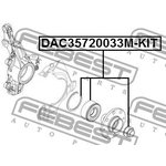 DAC35720033M-KIT, Подшипник ступ.перед. 35x72x33x33 к-кт