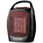 Тепловентилятор керамический StarWind SHV2001, 1600Вт, с термостатом, 2 режима, черный, красный