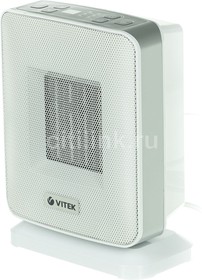 Тепловентилятор керамический Vitek VT-2052, 1500Вт, с термостатом, 2 режима, белый [2052-vt-01]