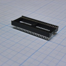 Фото 1/4 ICSS-48 (1.78mm), (ICSS-48), DIP-панель под микросхему 48pin, шаг 1.778мм, ширина 15.24мм