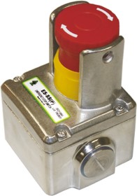 Фото 1/2 231006, ES Series Twist Release Emergency Stop Push Button, Surface Mount, 2NC + 1NO, IP69K