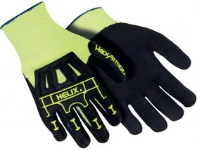 6066206, Helix®3000 Black Glass Fibre, HPPE Impact Protection Work Gloves, Size 6, XS, Nitrile Coating