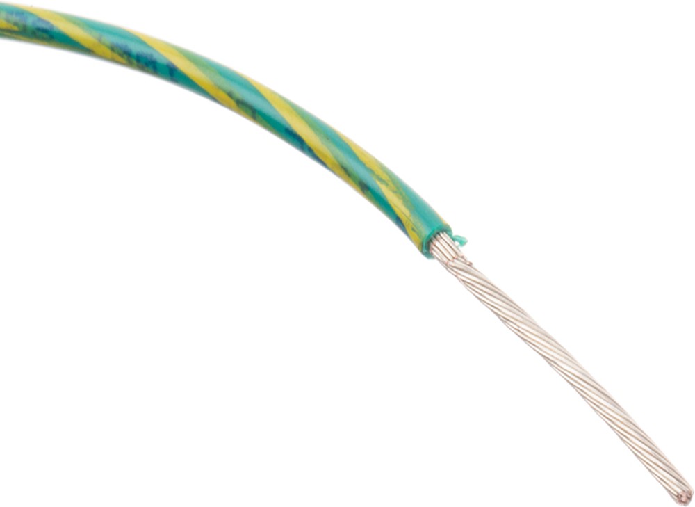  Alpha Wire Single Conductor Cables (Hook-Up Wire) 16 AWG  Copper, Tinned 100.0' (30.5m) 300V Green, Yellow Stripe : Electronics