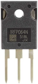 Фото 1/2 IRFP064N, полевой транзистор (MOSFET), N-канал, 55 В, 110 А, TO-247AC