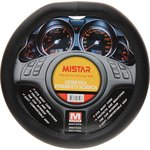 MIS-FLAT-2014LT06E BK (M), Оплетка руля (M) 37-39см черная со скошенным низом MISTAR