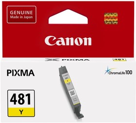 Фото 1/10 Картридж струйный Canon CLI-481Y 2100C001 желтый (5.6мл) для Canon Pixma TS5140/6140/8140/8540