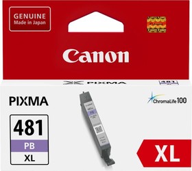 Фото 1/10 Картридж струйный Canon CLI-481XLPB 2048C001 фото голубой (8.3мл) для Canon PixmaTS8140TS/TS9140