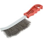 38422М, Корщетка с изогнутой пластиковой ручкой, стальная тип А