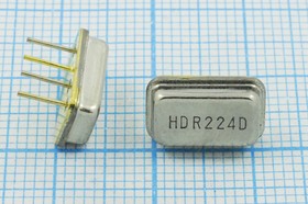 Фото 1/2 Кварцевый резонатор 224500 кГц, корпус F16, точность настройки 220 ppm, марка HDR224D, 4P 2-х порт