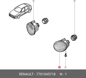 7701045718, Фара противотуманная левая
