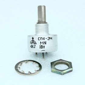Фото 1/2 СП4-2Ма 1 А 3-20 4.7К, Резистор переменный подстроечный непроволочный 4.7кОм 1Вт, год 2023
