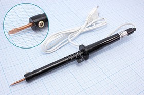 ЭПСН (230В, 25Вт), ø 3.8 мм, Паяльник нихромовый нагреватель, пластмассовая ручка; паяльник\220В\ 25Вт\\нихром\ЭПСН25- 220\пласт.ручка