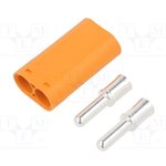 LCB60-M, Plug; DC supply; LC; male; PIN: 2; for cable; soldering; orange; 55A