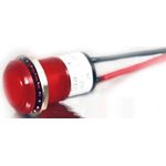 657-1502-103F, PANEL MOUNT INDICATOR, LED, 17.463MM, RED, 5V