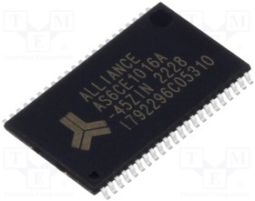 AS6CE1016A-45ZIN, IC: SRAM memory; 64kx16bit; 2.7?3.6V; 45ns; TSOP44 II; 400mils