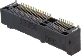 Фото 1/3 1759546-1, Conn Mini PCI Express Card Edge RCP 52 POS 0.8mm Solder RA SMD T/R