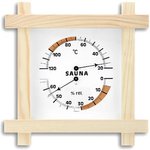 Аналоговый термогигрометр для сауны с деревянной рамой TFA 40.1008
