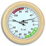 Аналоговый термогигрометр для сауны с деревянной рамой TFA 40.1006