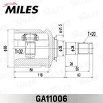 ШРУС внутренний левый TOYOTA AVENSIS 97-03 GA11006