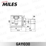 GA11030, ШРУС LAND ROVER DISCOVERY IV 2010-2016 MILES