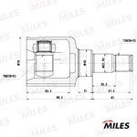 GA11070, ШРУС FORD FOCUS II 1.8 внутренний L 23х40х23 MILES