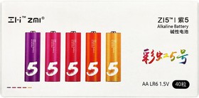 Фото 1/4 AA540 Colors, Батарейка алкалиновые Xiaomi ZMI Rainbow Zi5 типа AA (40 шт.)